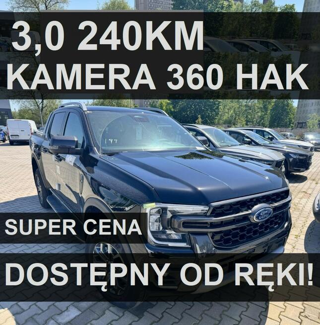 Ford Ranger Wildtrak 3,0 240KM 4x4 RoletaHak Kamera360 Od ręki Niska Cena 3455 zł