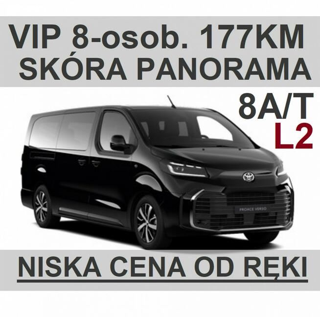 Toyota Proace Verso 177KM 8A/T VIP 8-osob. Panorama Skóra Niska Cena od ręki  2733 zł