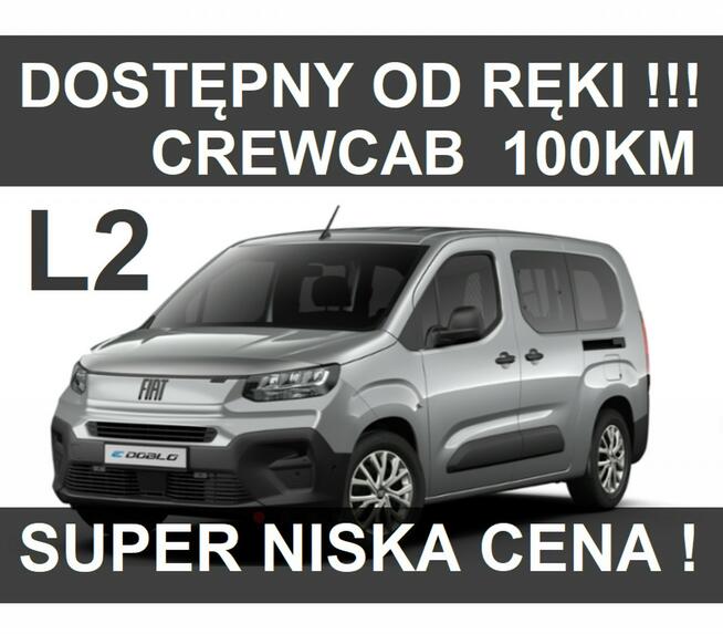 Fiat Doblo CrewCab Przesuwna ściana  L2 100KM Super Niska Cena Od ręki 1296 zł