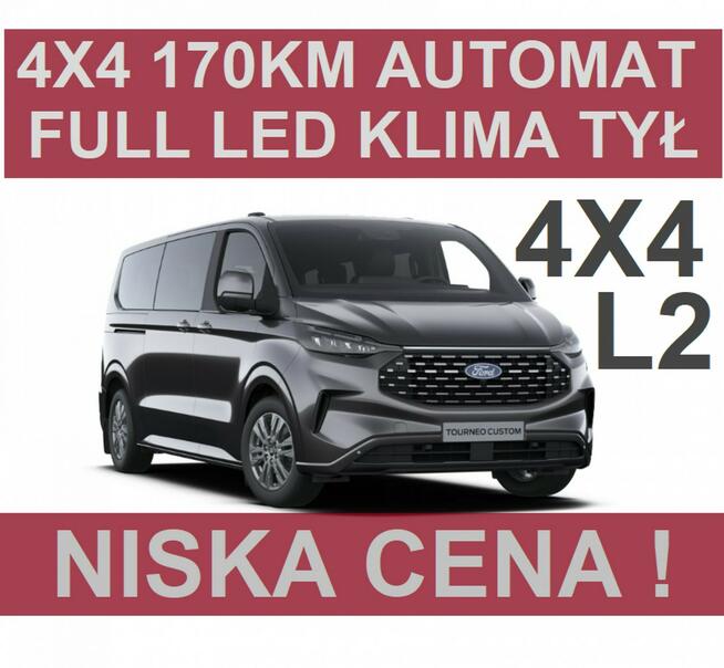 Ford Transit Custom Nowy Kombi L2 4x4 170KM Kamera Czujniki Dostępny od ręki ! 2505 zł