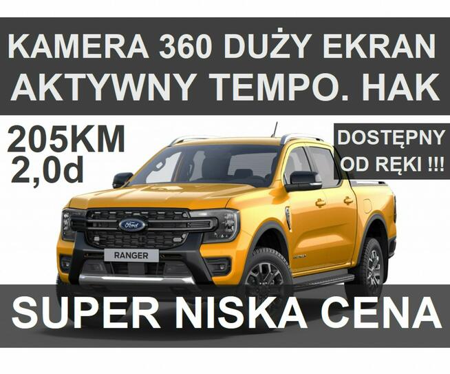 Ford Ranger Wildtrak 205KM 4x4 Rolera elektryczna Kamera 360 Niska Cena 2563 zł