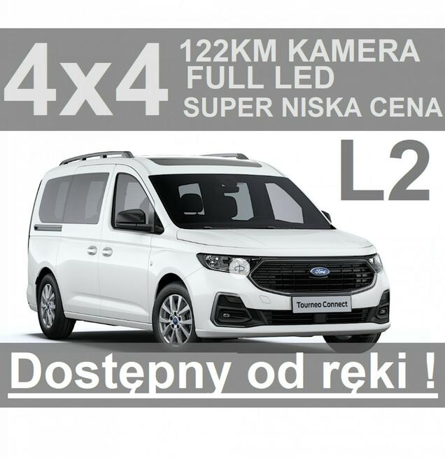 Ford Tourneo Connect 4x4 122KM  Dostępny od ręki Super niska cena Kamera  1873 zł