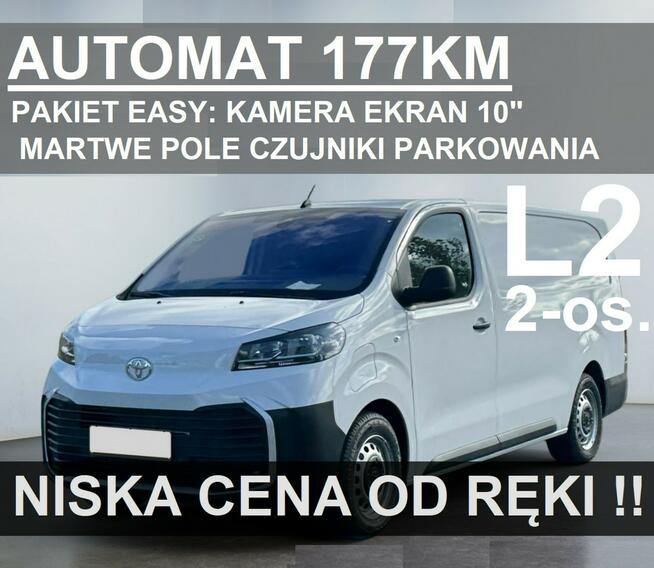 Toyota ProAce 2-os. Automat 177KM Pakiet Easy Kamera Ekran 10" Czujniki Martwe Pole