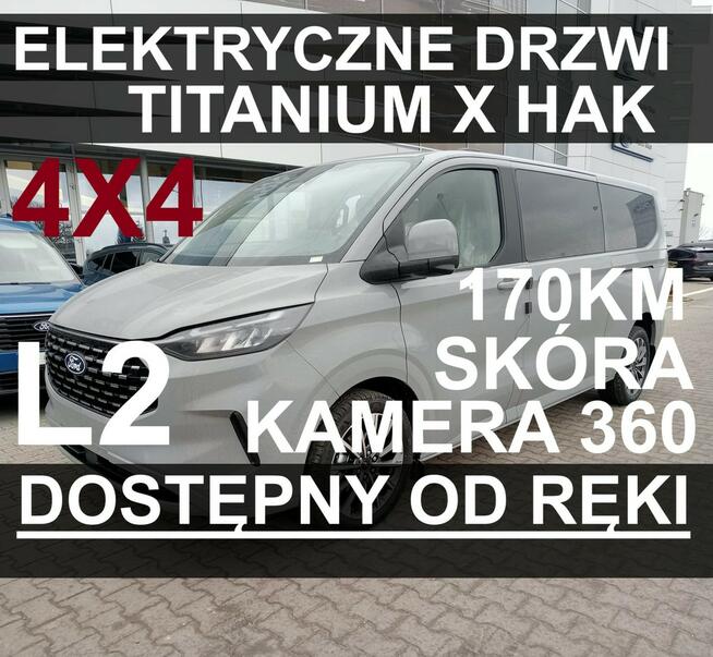Ford Tourneo Custom L2 Titanium X 170KM ElektryczneDrzwi Hak Kamera 360 Dost. od ręki 3527