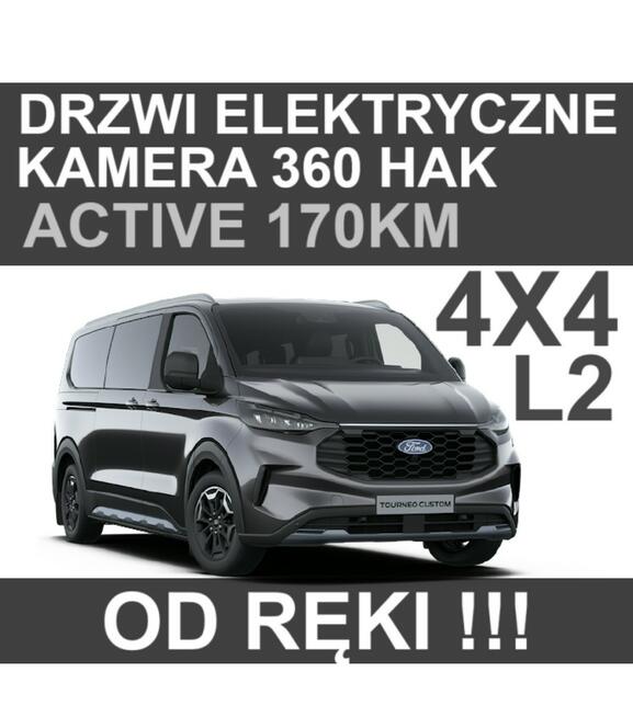 Ford Tourneo Custom L2 Active 170KM Elektryczne Drzwi Hak Kamera 360 Dostępny od ręki !