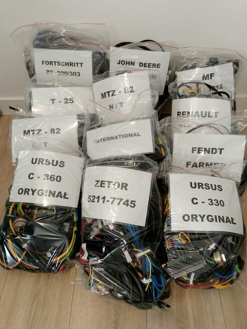 Instalacje elektryczne do ciągników kombajnów koparek