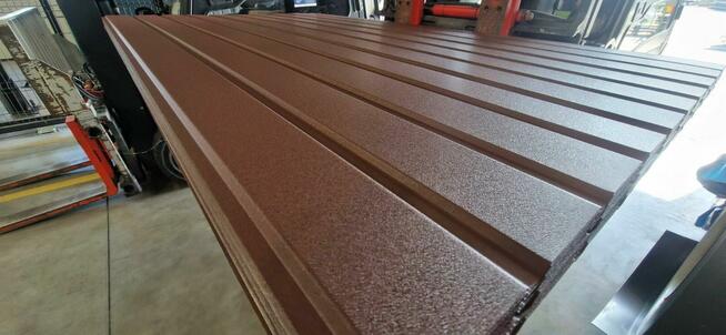 Blacha T-7 PODBITKOWA panelowa trapezowa czekoladowy BRĄZ