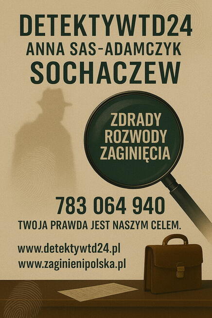 Prywatny DetektywTD24 Sochaczew Anna Sas-Adamczyk 783064940