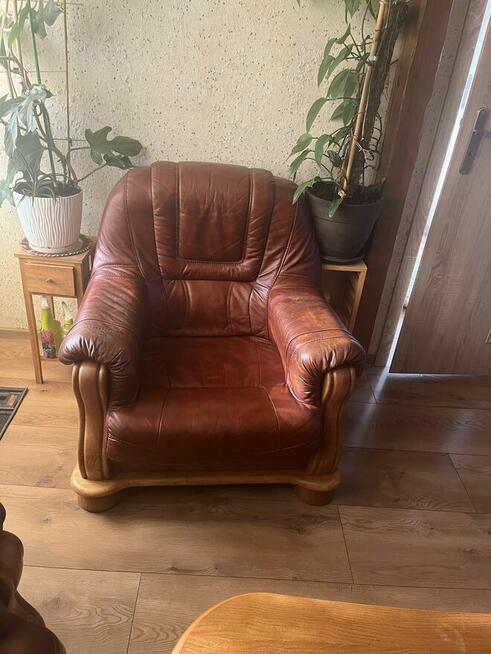 komplet wypoczynkowy skórzany