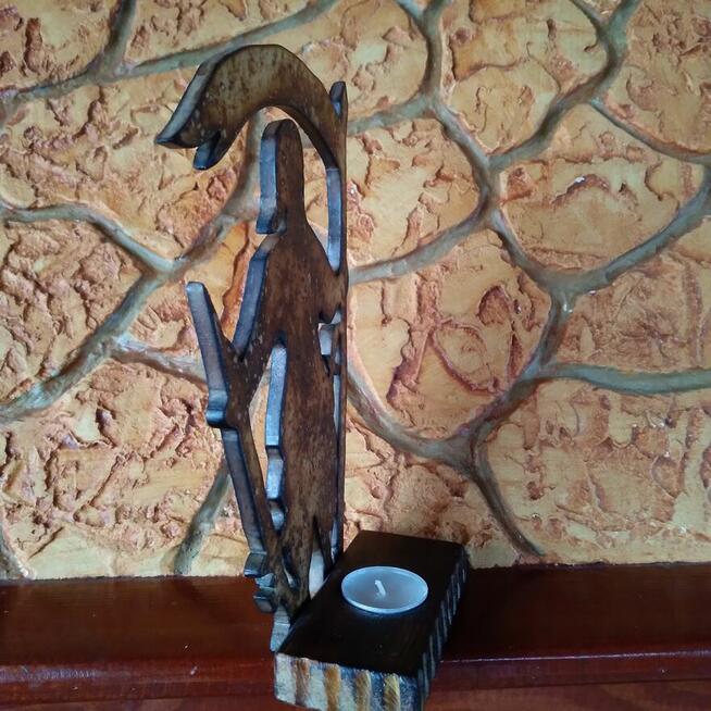 Świecznik drewniany