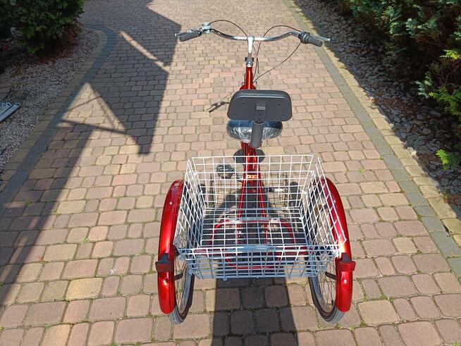 Nowy Rower trójkołowy 24 Czerwony - Darmowy kurier