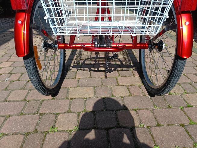 Nowy Rower trójkołowy 24 Czerwony - Darmowy kurier