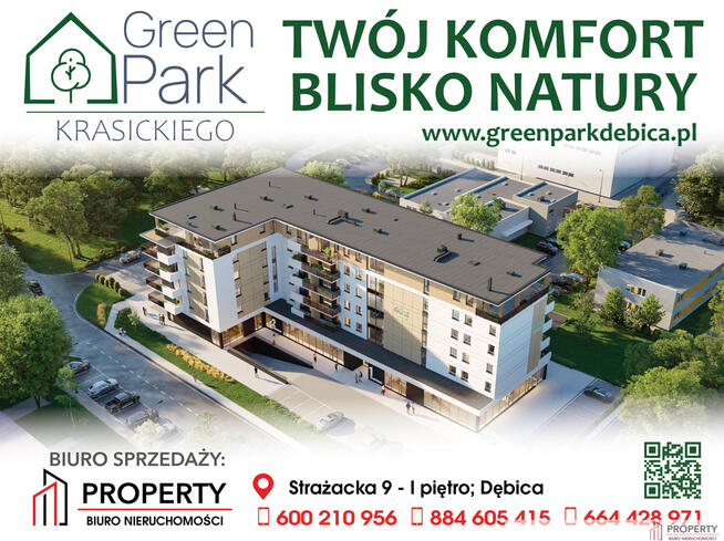 GREEN PARK, mieszkania 30-90m2, Krasickiego,Dębica
