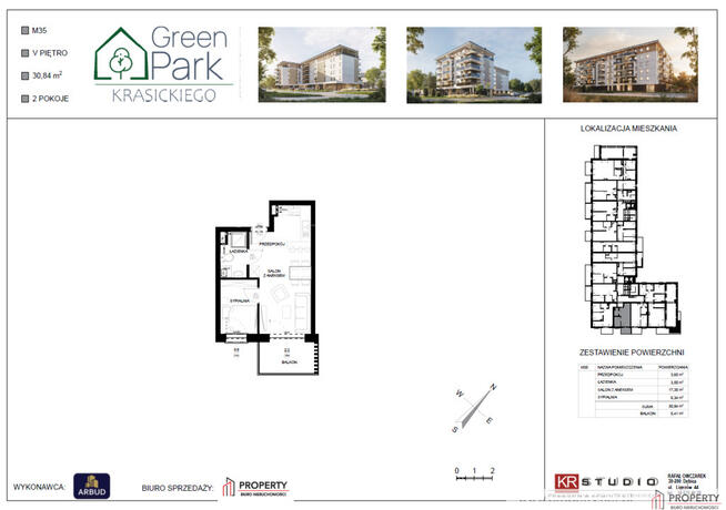 GREEN PARK, mieszkania 30-90m2, Krasickiego,Dębica