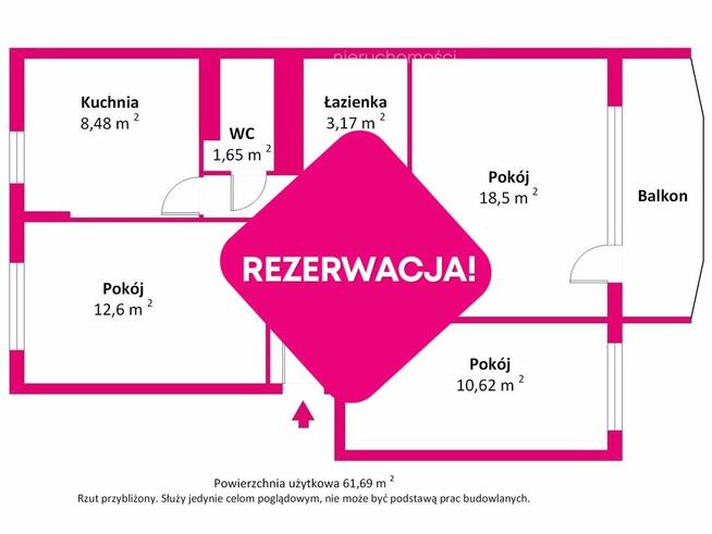 3-pokojowe mieszkanie w centrum Iławy
