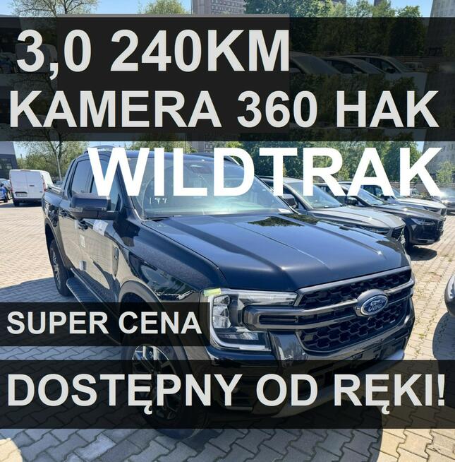 Ford Ranger Wildtrak 3,0 240KM 4x4 Super Cena Dostępny od ręki Kamera 360 stopni
