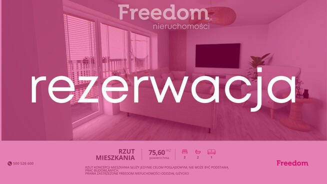 Mieszkanie 75,60 m² | 3 pokoje + balkon