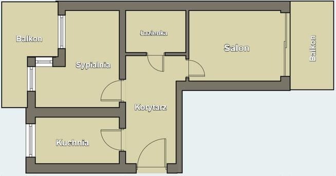 63m² z zielonym widokiem | 2 pokoje | 2 balkony