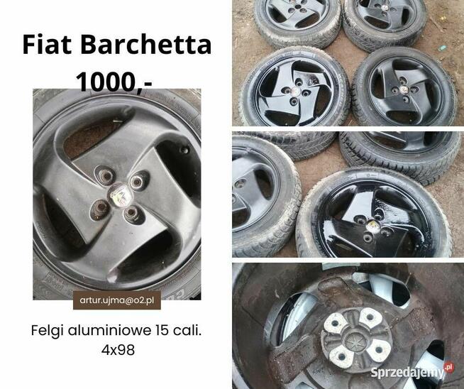 Fiat Barchetta Felgi aluminiowe 15 cali, 4x98