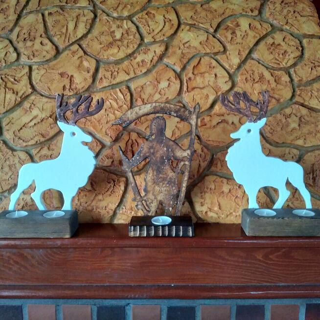 Świecznik drewniany