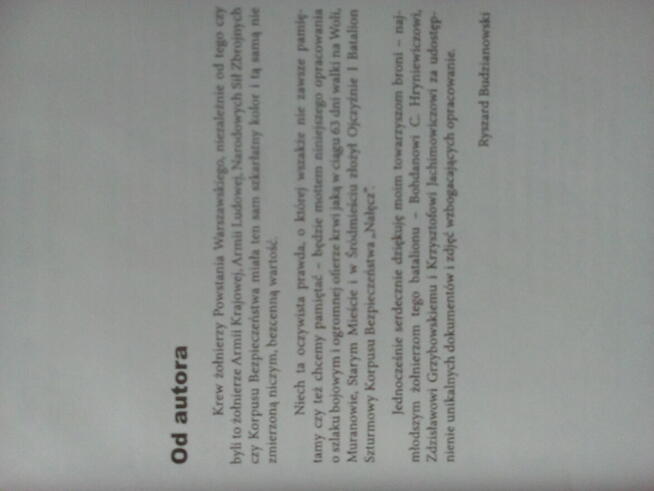 autograf. Batalion KB Nałęcz w Powstaniu Warszawskim