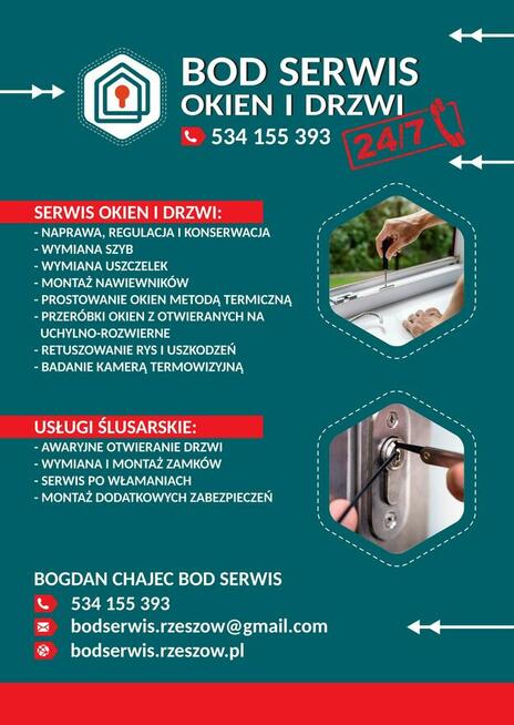 Serwis|Naprawa Okien i Drzwi