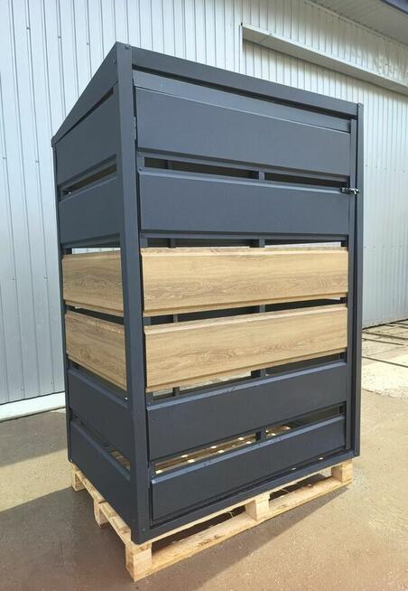 Wiata gospodarcza śmietnikowa 120x80x170 zabudowa koszy