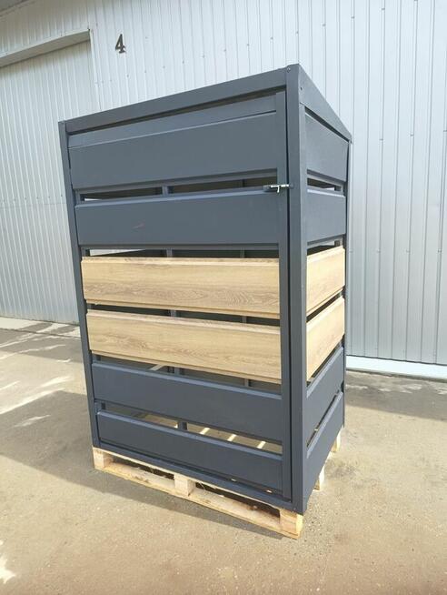 Wiata gospodarcza śmietnikowa 120x80x170 zabudowa koszy