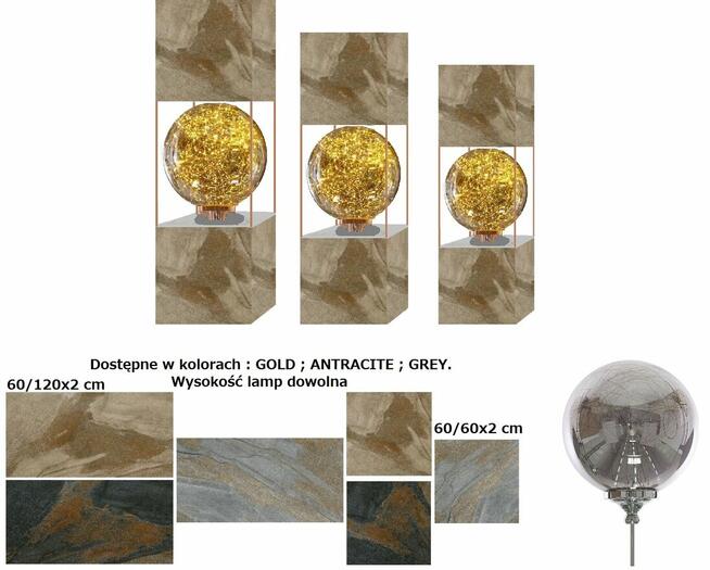 donice lampa do ogrodu i do domu 60/60x150 cm