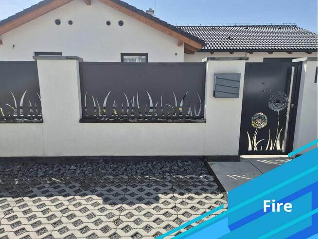 Laserowo wypalane ogrodzenia aluminiowe - model Fire - Euro
