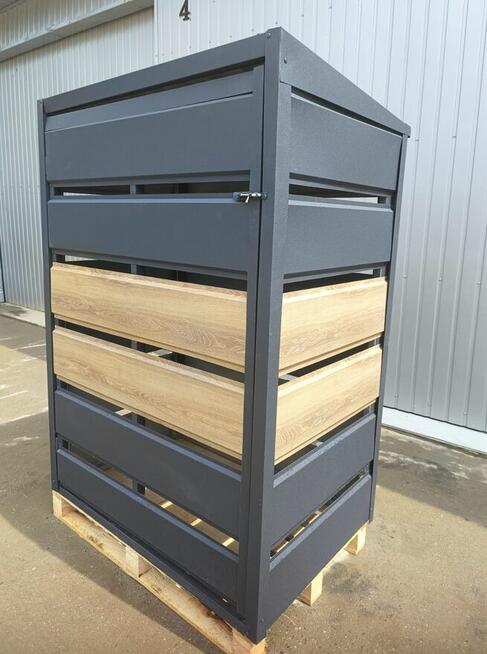 Wiata gospodarcza śmietnikowa 120x80x170 zabudowa koszy