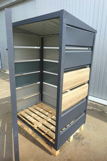 Wiata gospodarcza śmietnikowa 120x80x170 zabudowa koszy