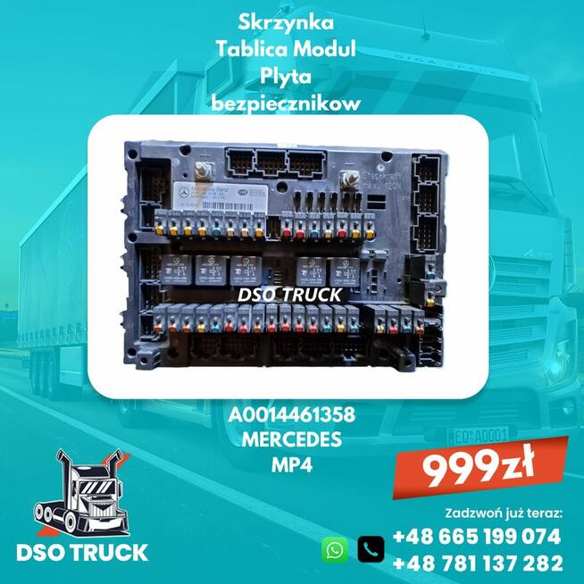 A0014461358 MERCEDES MP4 Skrzynka Modul Plyta bezpiecznikow