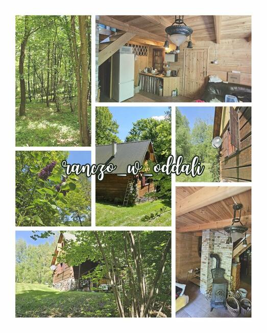 Urokliwa działka 23 ary z domkiem z bali –rezerwat Zimny Dół