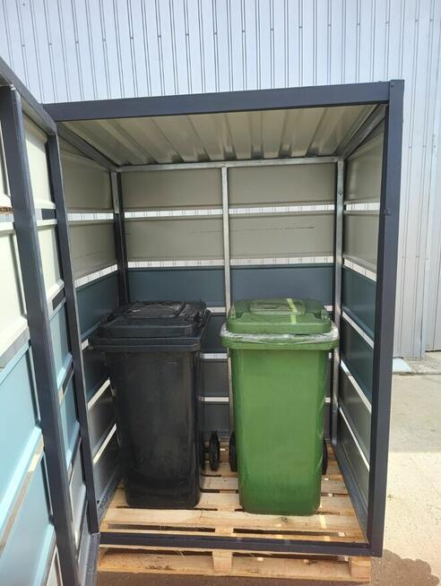 Wiata gospodarcza śmietnikowa 120x80x170 zabudowa koszy