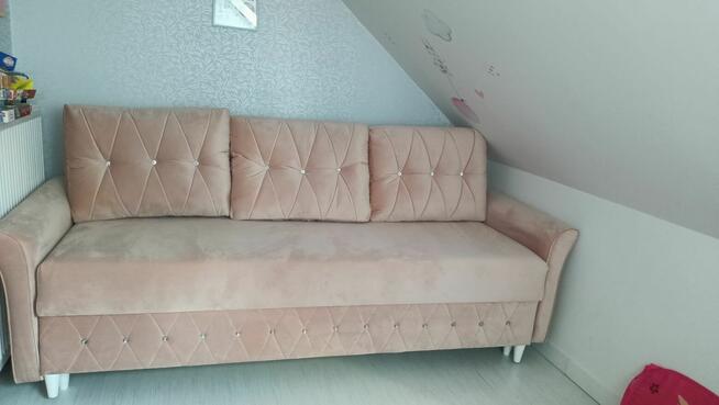 Sofa Lorenzo Glamour rozkładana kryształ Kanapa
