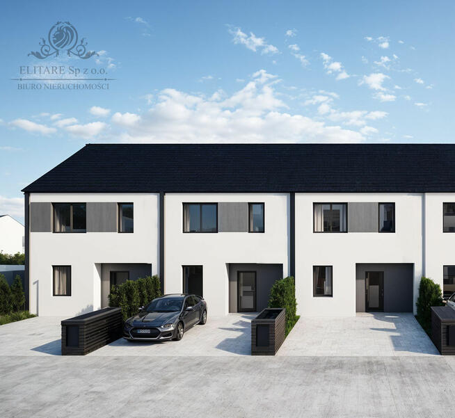 DOM szereg środkowy 102,50m2 z działką 148m2m2, Iwiny Siechnice