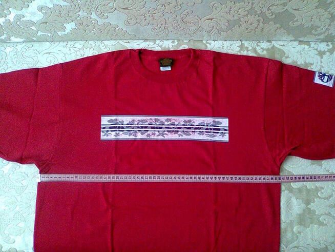 Koszulka USA T-SHIRT czerwona krótki rękaw Bawełna 100% USA