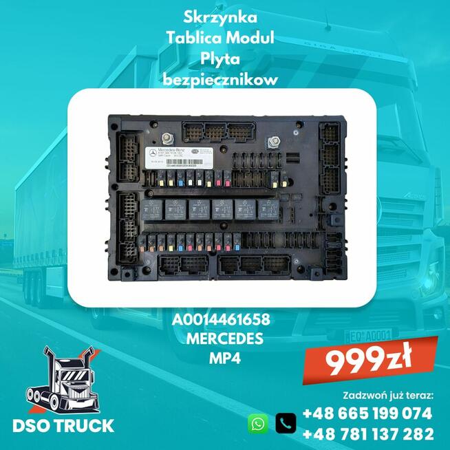 A0014461658 MERCEDES MP4 Skrzynka Tablica Plyta bezpiecz