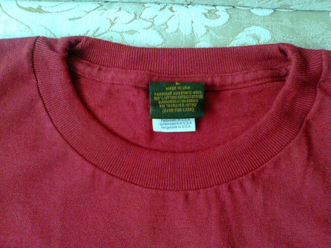 Koszulka USA T-SHIRT czerwona krótki rękaw Bawełna 100% USA