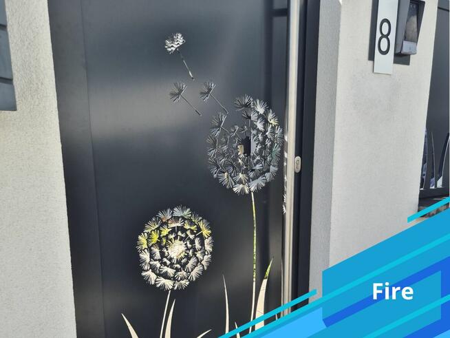 Laserowo wypalane ogrodzenia aluminiowe - model Fire - Euro