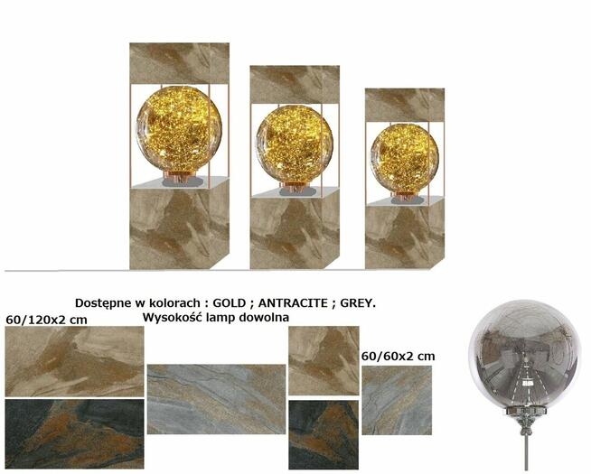 donice lampa do ogrodu i do domu 60/60x150 cm