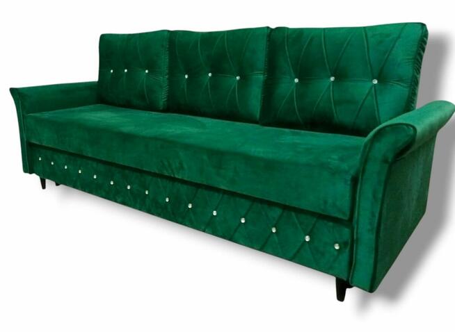 Sofa Lorenzo Glamour rozkładana kryształ Kanapa