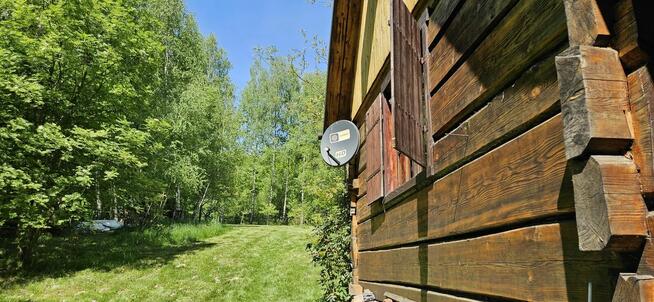 Urokliwa działka 23 ary z domkiem z bali –rezerwat Zimny Dół