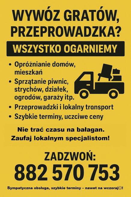Transport, przeprowadzki, wywóz gratów
