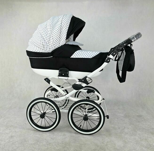 Nowy Powystawowy wózek dziecięcy Lameiro Retro 3w1 50% ceny