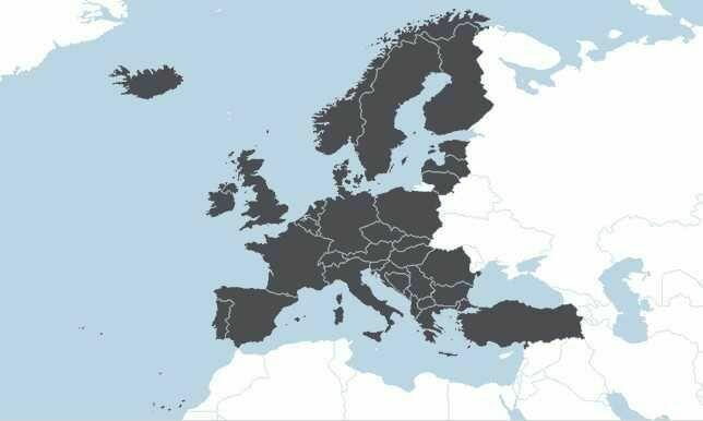 Mapa VOLVO 2025 Sensus S60 S80 V40 V60 V70 XC60 XC70 Europa