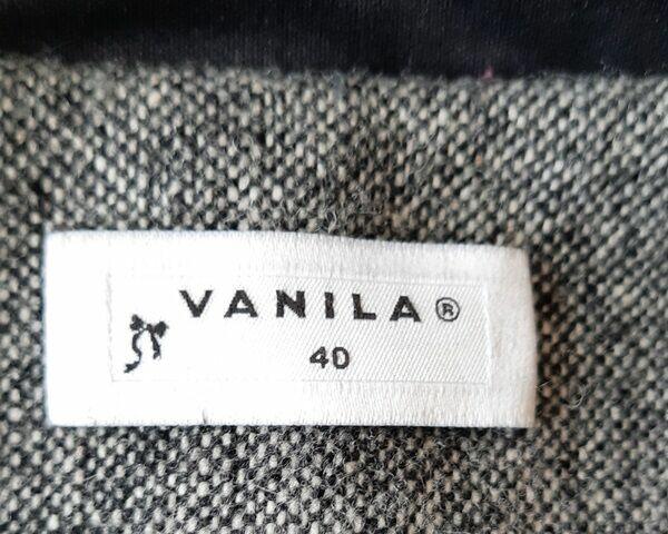 ŻAKIET-Marynarka, melanż szaro-czarny, rozmiar M, wełna