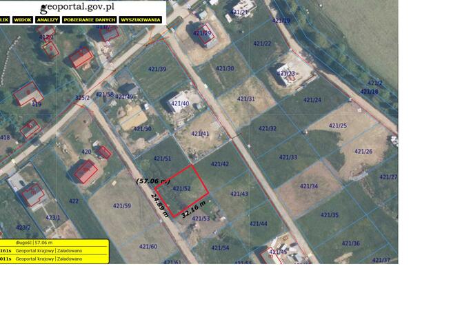 Działka budowlana Ostrów Królewski gm. Rzezawa