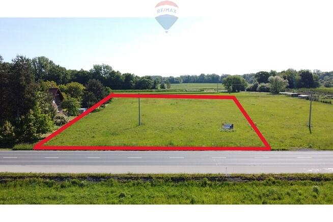 Działka usługowo mieszkaniowa przy głównej drodze